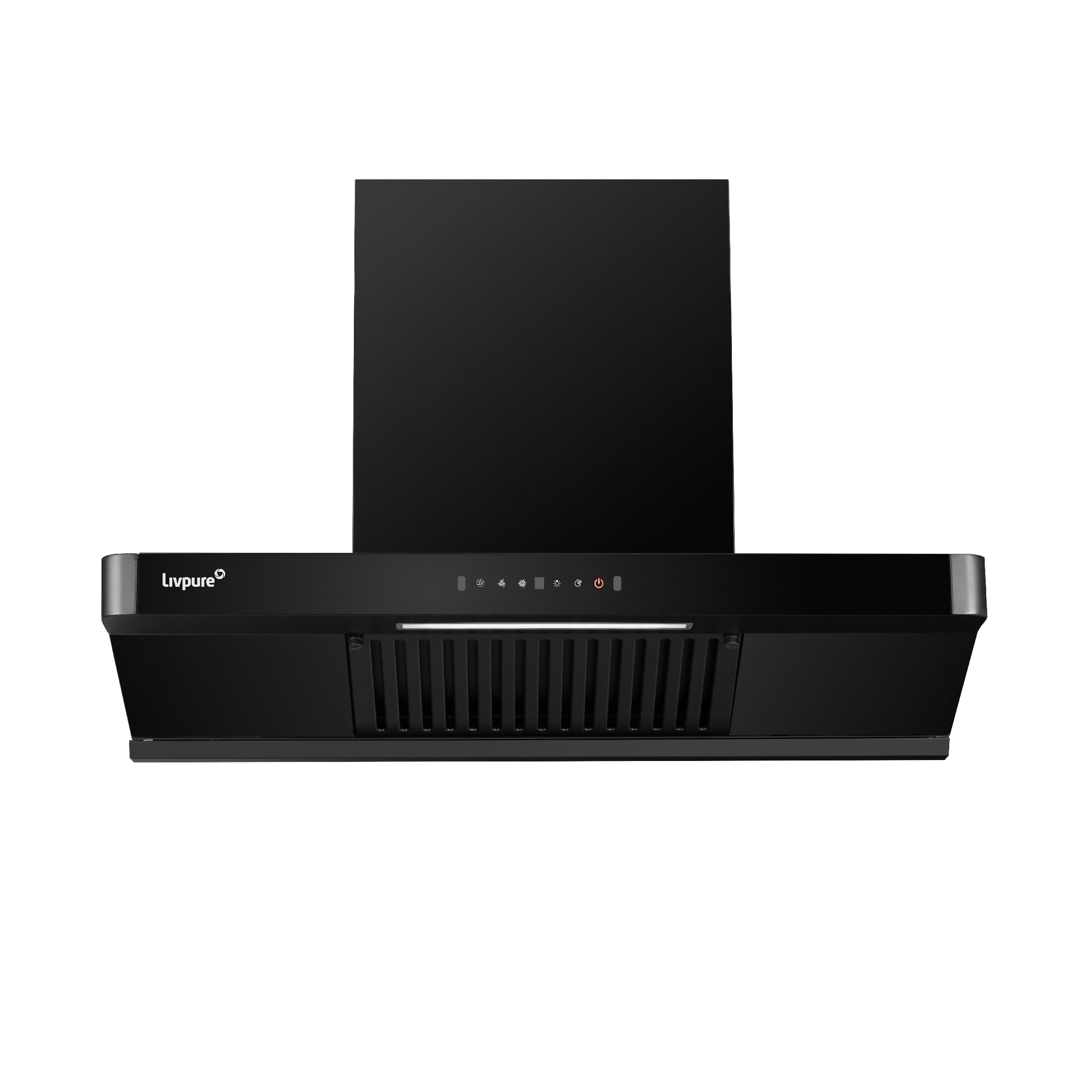 Livpure Altima 90 cm 1550m3/hr T-Shape Double Layer Baffle Filter Kitchen Chimney | Motor Power 200W | I-Magic Autoclean10 Years Warranty On Motor (2.5 Year Comprehensive) by Livpure | Black
