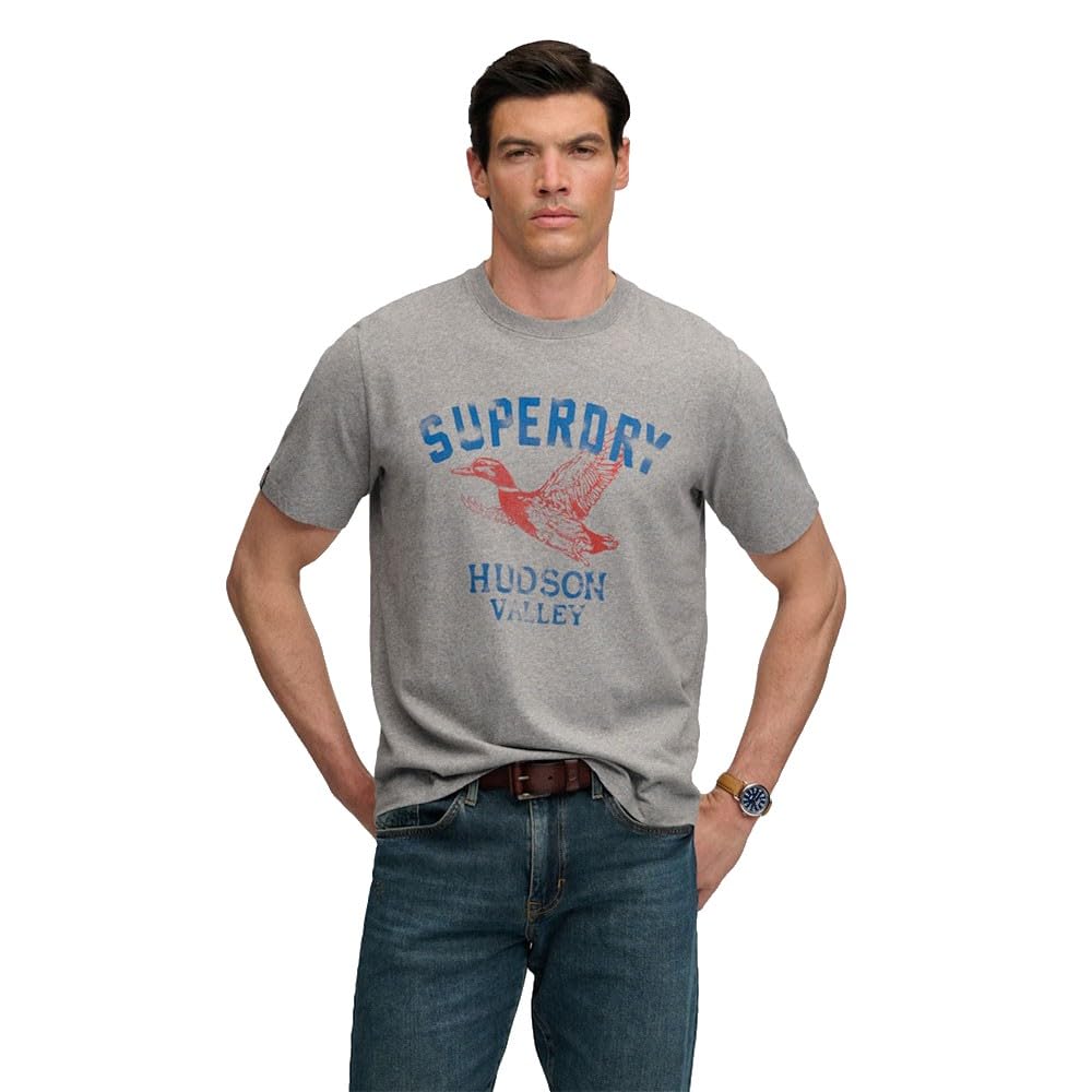 Superdry Men's Gris T-Shirt Wild Frontier