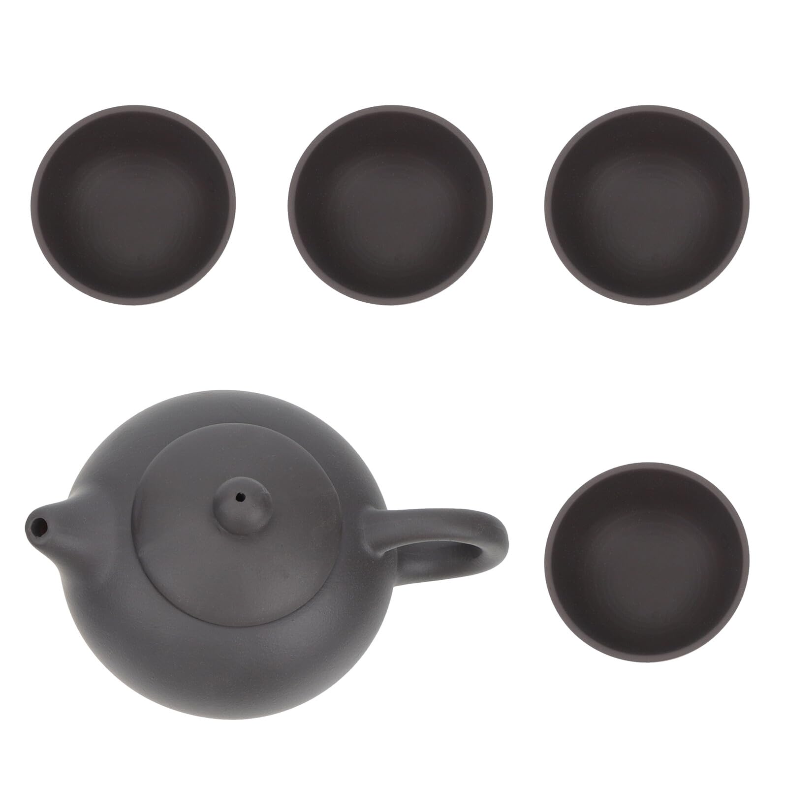 Juego de té de kung fu de cerámica con tetera de arcilla morada pequeña