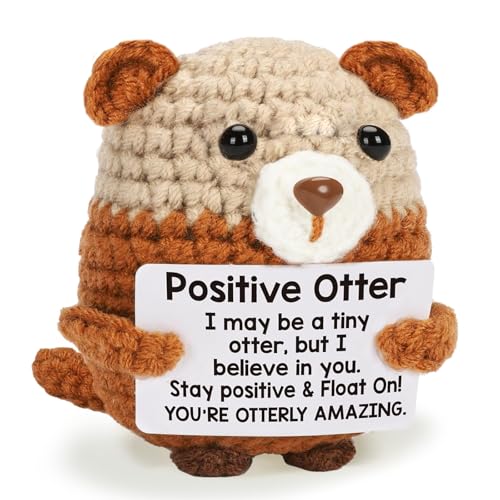 JoyChoi Mini Crochet Animal Set - Duck, Sloth, Shark, Otter Emotional Support Nuggets