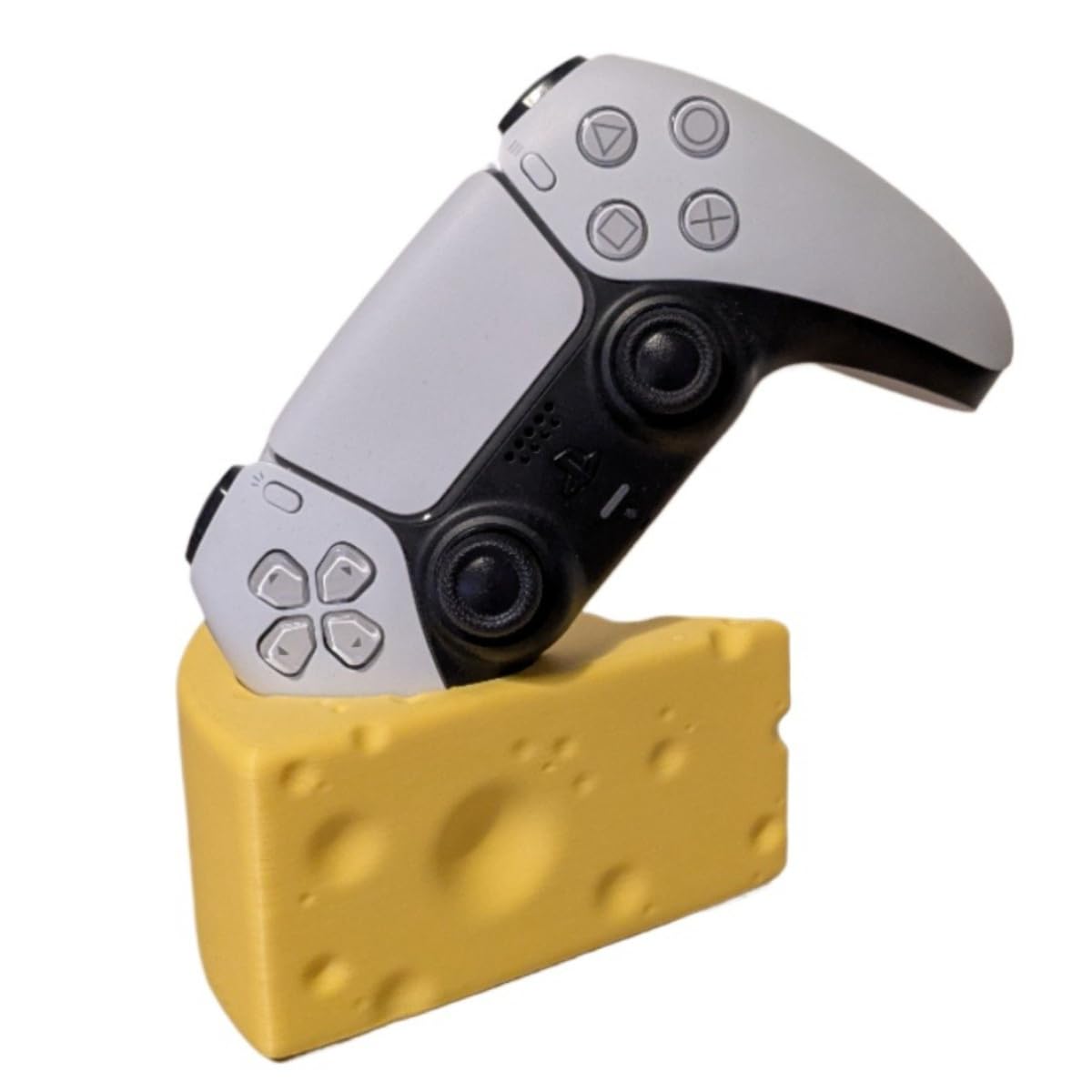 Cheese-Shaped Gaming Controller Holder Console Organizer - Compatible with Xbox PlayStation PS5 Switch Gaming Gift Home Decor Accessory