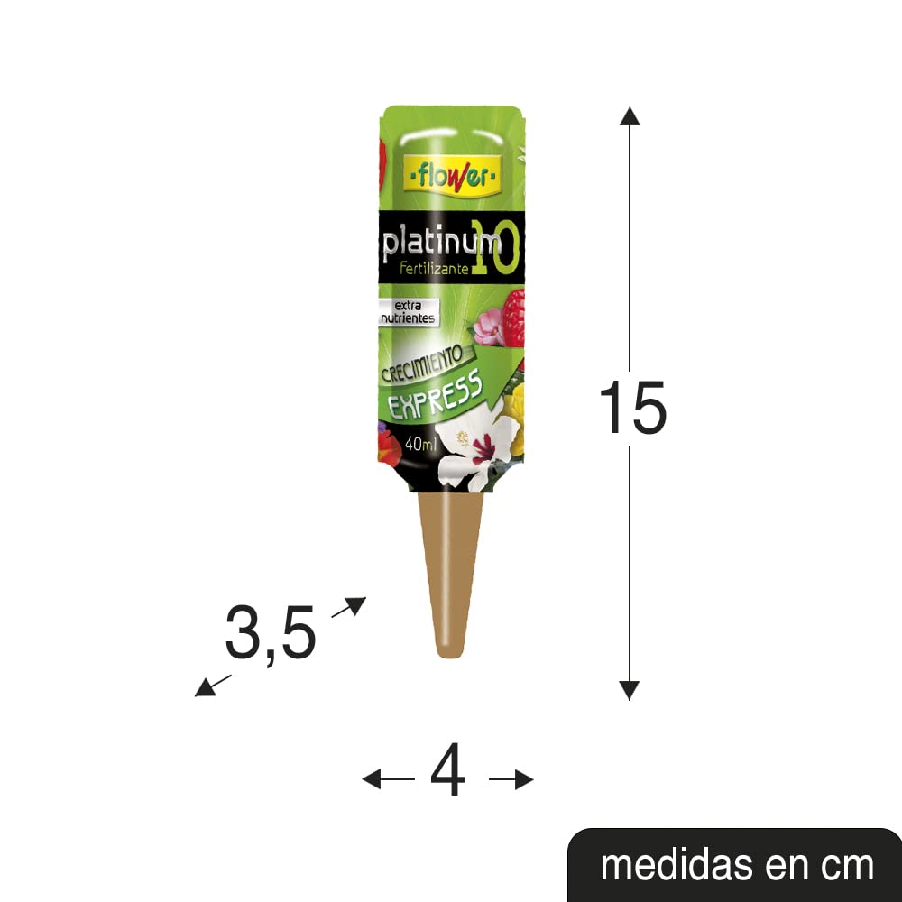 Fertilizante Multinutrientes Platinum 10 - Crecimiento Express | Extra Nutrientes | Vitamina B2 | Recuperación Espectacular de Plantas | Abono Universal, 0.8x14.5x24.9 cm