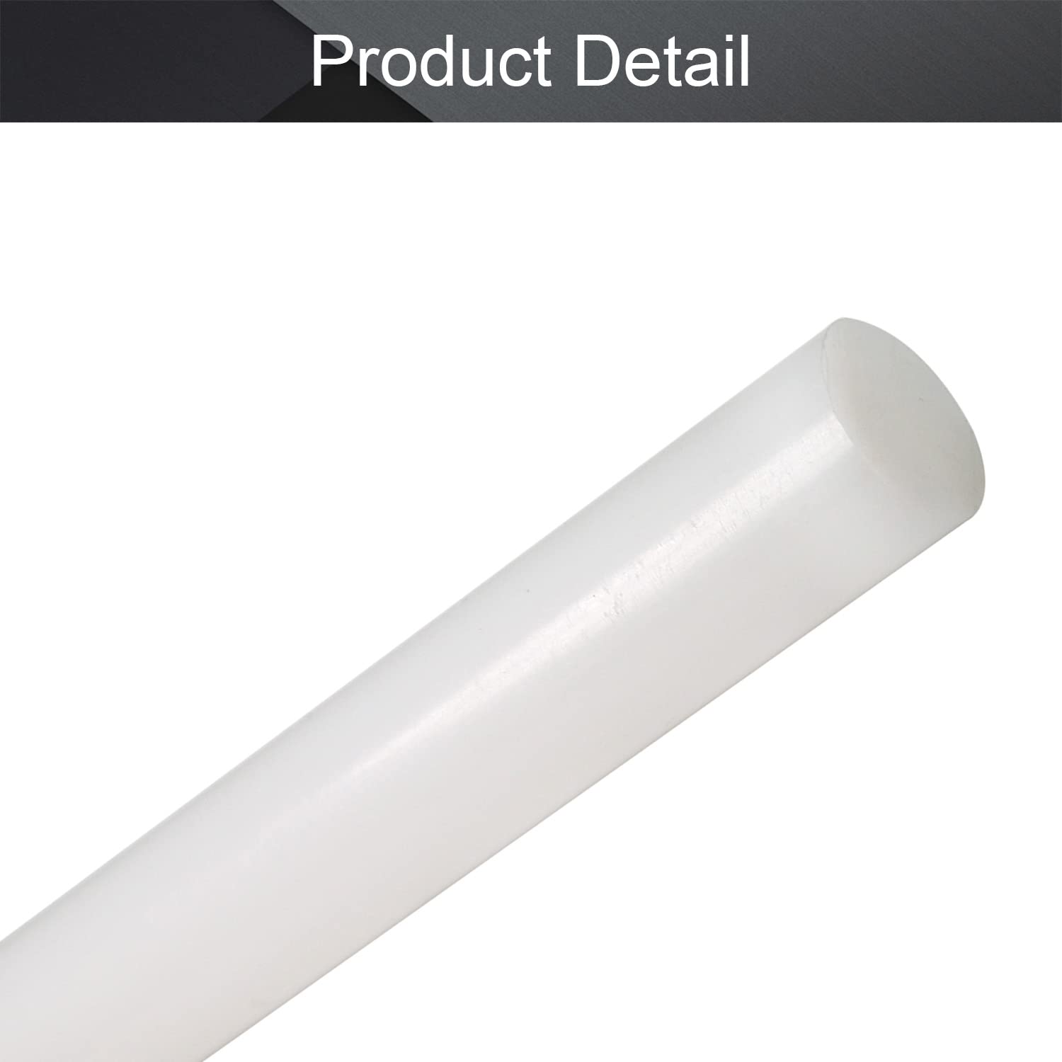 Othmro 2Pcs PE Plastic Round Bars Rod 25mm Outer Diameter 0.3m Length PE Rods Plastic Round Bar Rod Plastic Rods Round Plastic Rod For Structural And