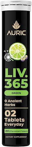 Miniatura 18 de Auric Suplemento de apoyo hepático a base de hierbas | Cardo mariano (silimarina), cúrcuma, ajo y jengibre para la salud del hígado | Fórmula