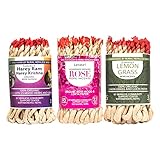 Lamatar1 Set of 3 Tibetan Rope Incense -APPR 135 in Ropes Hand Made in Nepal (Rose - Harey Ram - Lemongrass Set of 3)