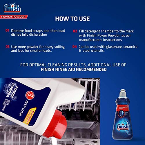Image of Finish Dishwasher Detergent Powder, Classic - 1 Kg (Pack of 4)