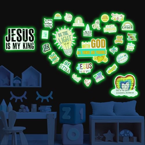 Sticker de pared bíblico luminoso con adhesivo miniatura 2