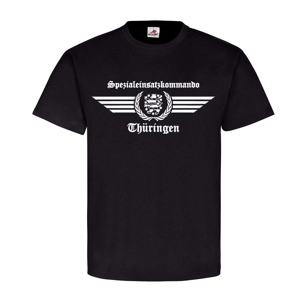 T-shirt SEK Thüringen police noir M confortable 23717