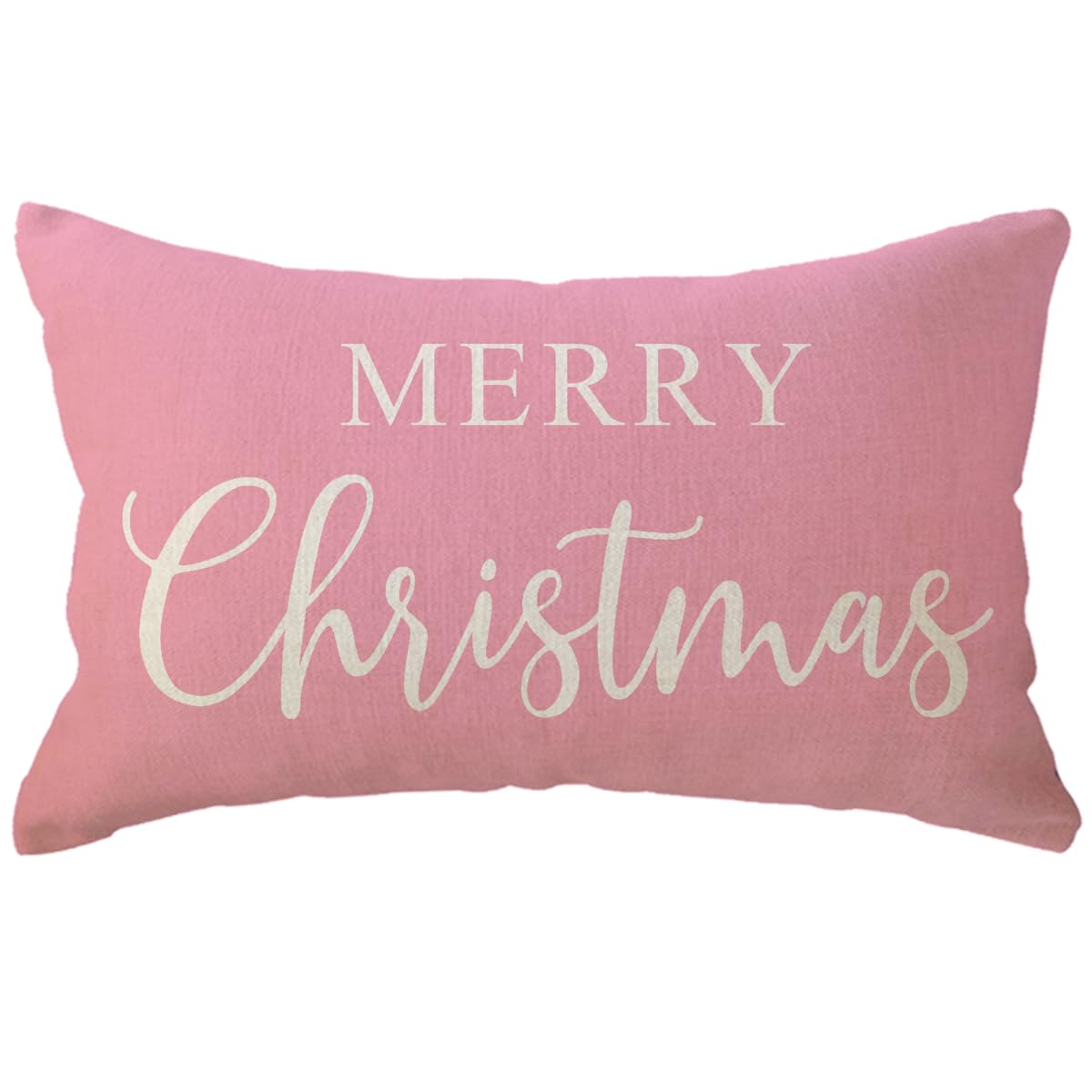 Christmas Lumbar Throw Pillow Covers Farmhouse Winter Holiday Cushion Covers Merry Christmas Decorative Rectangular Waist Pillowcases 12 x