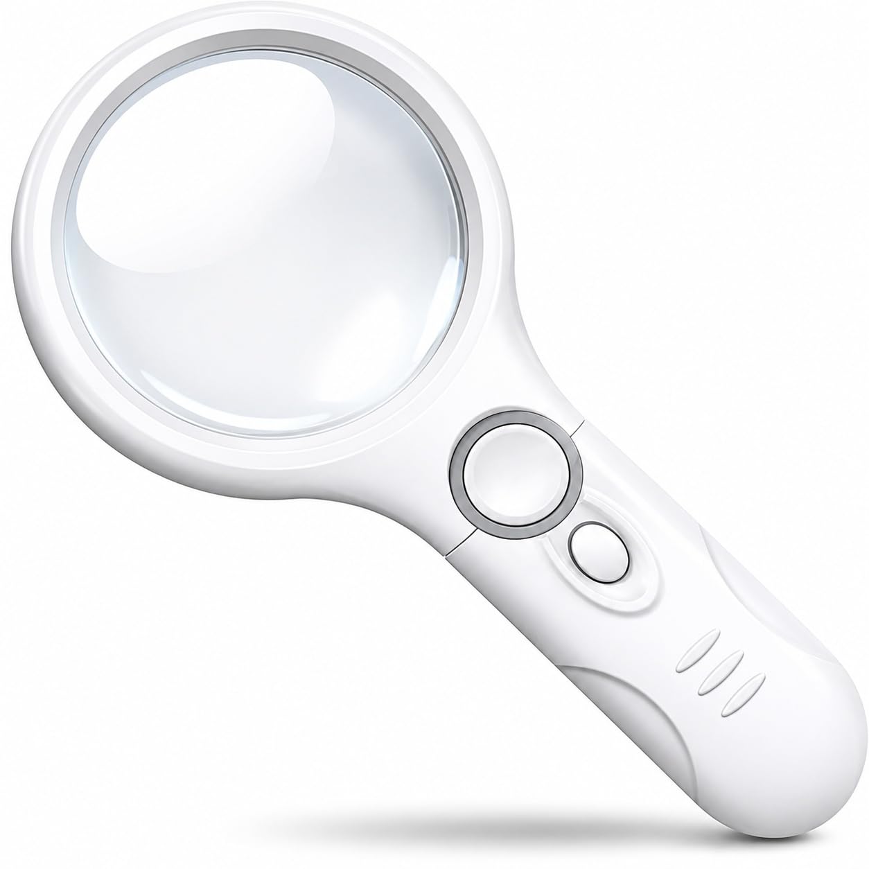 Bodyplus Magnifying Glass, 45X Handheld Reading Magnifying Glass With 3 Led Lights - Super High Clarity Lightweight Magnifier For Reading Books, Macular