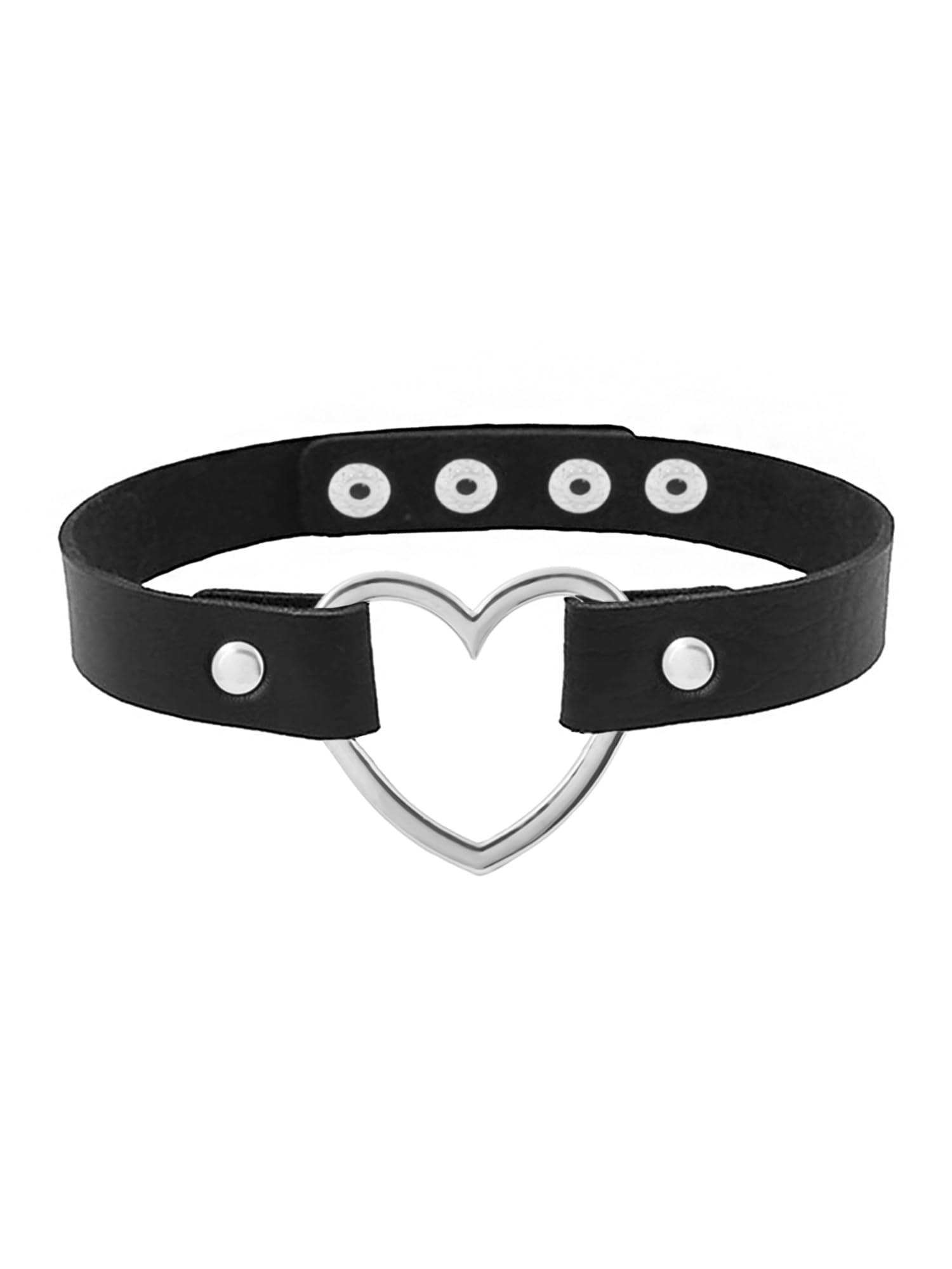 Yellow Chimes Choker Necklace for Women Black Color Adjustable PU Leather Choker Necklace for Women and Girls