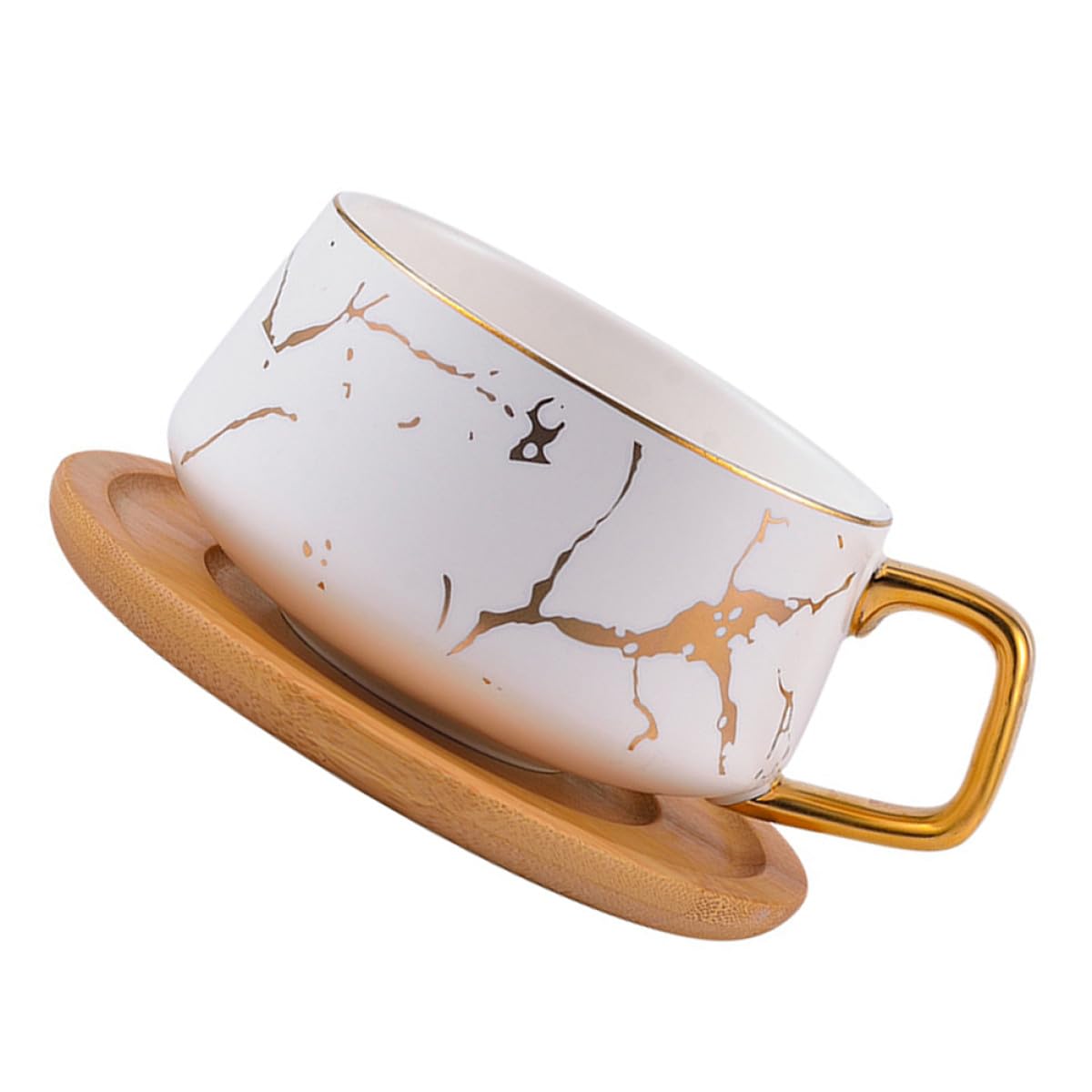 BESTYASH Set da 1 Tazza da Latte e Caffè in Ceramica Resistente All’usura, Tazza Multifunzione Bianca Opaca Design Ergonomico, per Uso Quotidiano e Ufficio