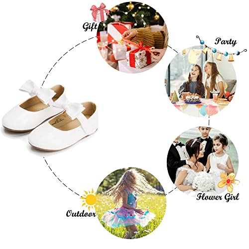 Image of Felix & Flora Toddler Flower Girl Dress Shoes - Girl Ballet Flats Party School Shoes Wedding