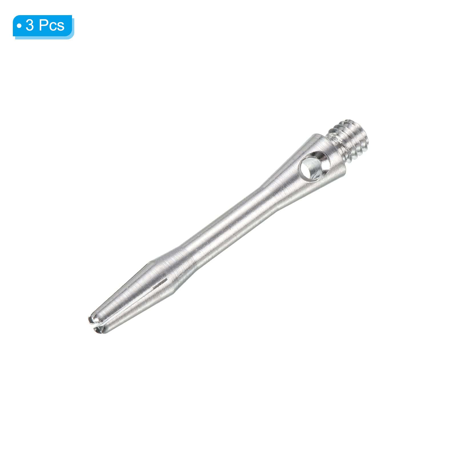 PATIKIL 35mm Aluminum Dart Shafts, Medium 2BA Thread Dart Stems Dart Accessories Throwing Fitting for Steel Tip - 3 Pack (Silver Tone) - Image 3