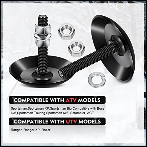 Kigeli 4 Pcs Snow Plow Blade Heavy Duty Skid Shoes Compatible With Polaris Ranger Sportsman Scrambler Atv Utv #TOP4