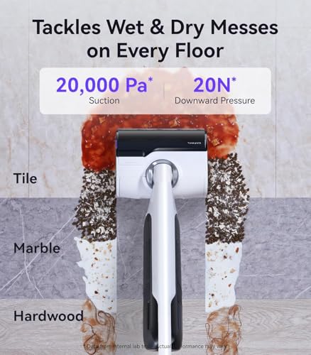 Image of NARWAL S30 Wet Dry Vacuum Cleaner with 20000Pa Suction, 176F Self-Cleaning, Heated Drying, Disposable Waste Bag, Tangle-Free, Cordless Vacuum Mop for Hard Floors & Edge Cleaning, Easy to Use