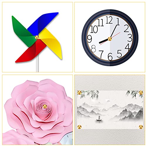 Llmsix 300 Pcs Golden Split Pins Metal Brads Fasteners Mini Paper Fasteners Craft Brads Metal Brad Fasteners Round Craft Scrapbooking Brads Split Pins For Paper Crafts Diy Projects Stamping Decor #TOP6