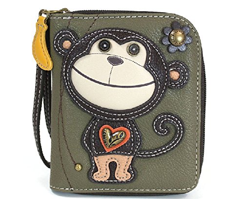 Image of CHALA Zip Around Wallet, Wristlet, 8 Credit Card Slots, Sturdy Pu Leather