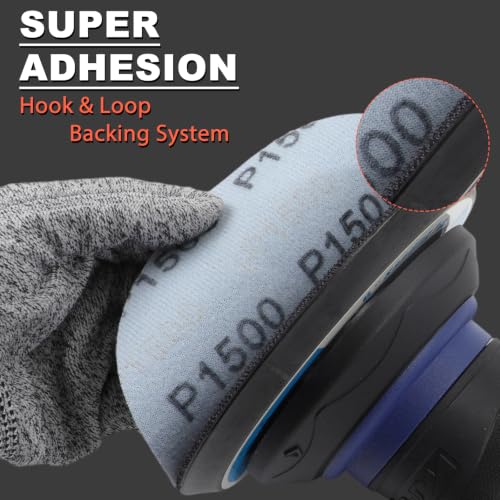Image of 5 Inch Wet Dry No-Hole Sanding Discs, 120Pcs, 400-3000 Assorted Grit
