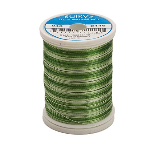 Hilo Sulky Variegado Rayon 40wt 850 yd Verde Pino miniatura 1