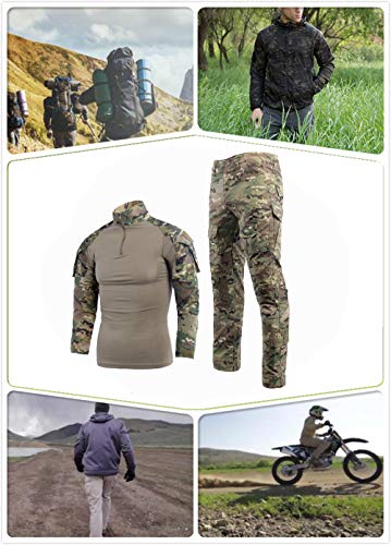 Airsoft Shirts Multicam Pants Survival Tactical Gear for Men Camo BDU Uniform Ripstop Tactical Suit Police Riot Gear - Image 5