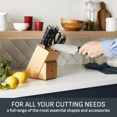 Tefal Ice Force 7-Pieces Knives Block Set, Superior Long-Lasting Sharpness, German Stainless Steel Blades, Ideal for Precision Cutting, Ergonomic Handles, Perfect for Home Chefs, K232S714 - Image 7