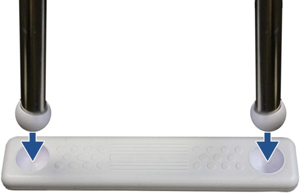 Aqua Select Hi-Rise Reverse Bend Stainless Steel in-Pool Ladder w/Resin Steps | for Above-Ground Swimming Pools