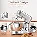 Stand Mixer, Zuccie 4.8QT Kitchen Electric Stand Mixer, 380W Motor Power Food Mixer, 8+P-Speed Dough Mixer with Dough Hook, Wire Whip & Beater, Silver