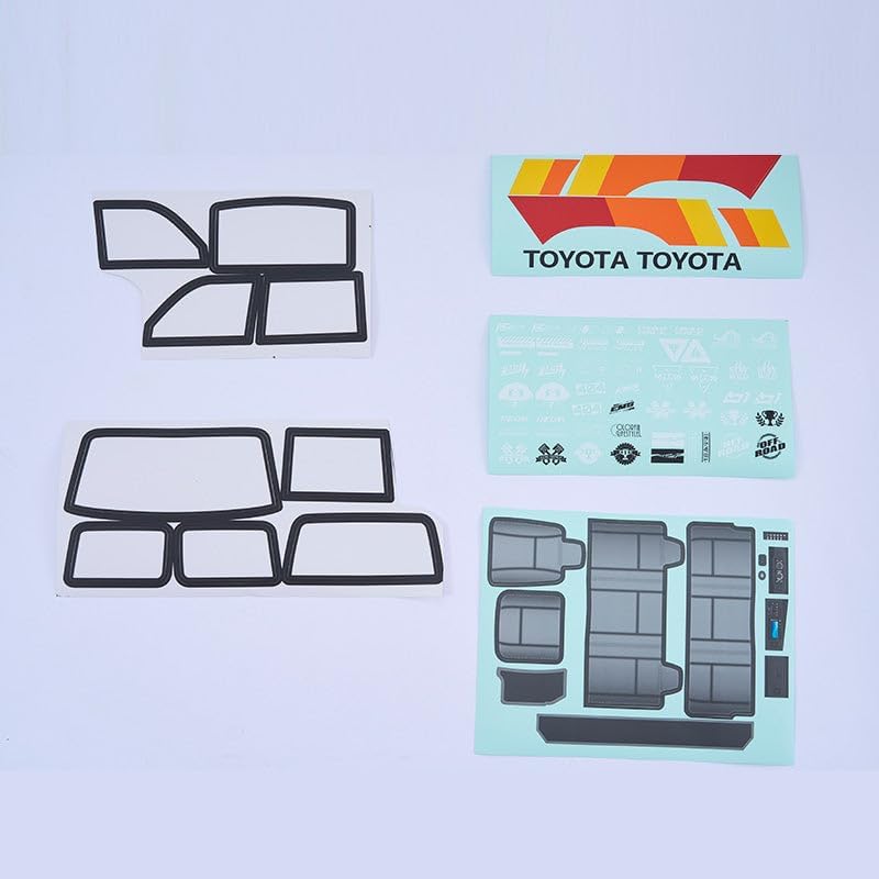 FMS FCX10 Rc Car Parts RC Crawler RC Trucks Parts Replacement Accessory for 1/10 Toyota LC80: Decal Sheet