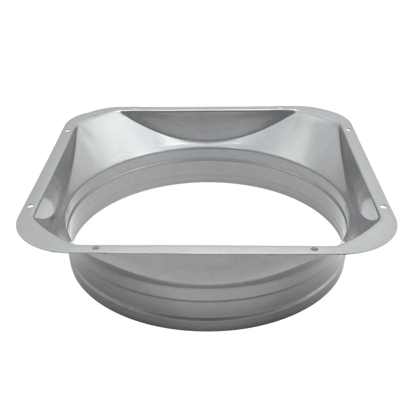 Connettore per condotto con flangia, giunto flangiato quadrato a rotondo per tubi di ventilazione, vestibilità sicura e senza cuciture, prestazioni durature (125 mm Connettore per condotto con flangia, giunto flangiato quadrato a rotondo per tubi di ventilazione, vestibilità sicura e senza cuciture, prestazioni durature (125 mm