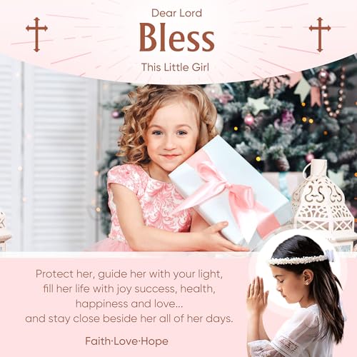 925 Sterling Silver Cross Bracelet for Girls - Christian Faith Cross Bracelets for Kids Small Religious Inspirational Jewelry Gifts Baptism Birthday First Communion Easter3