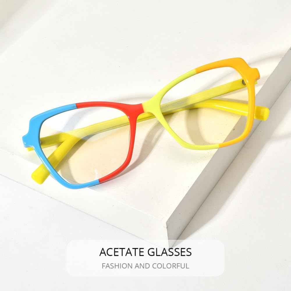 MUTYNE Montura de gafas de acetato multicolor para mujer, gafas de ojo de gato, gafas de ojo de gato