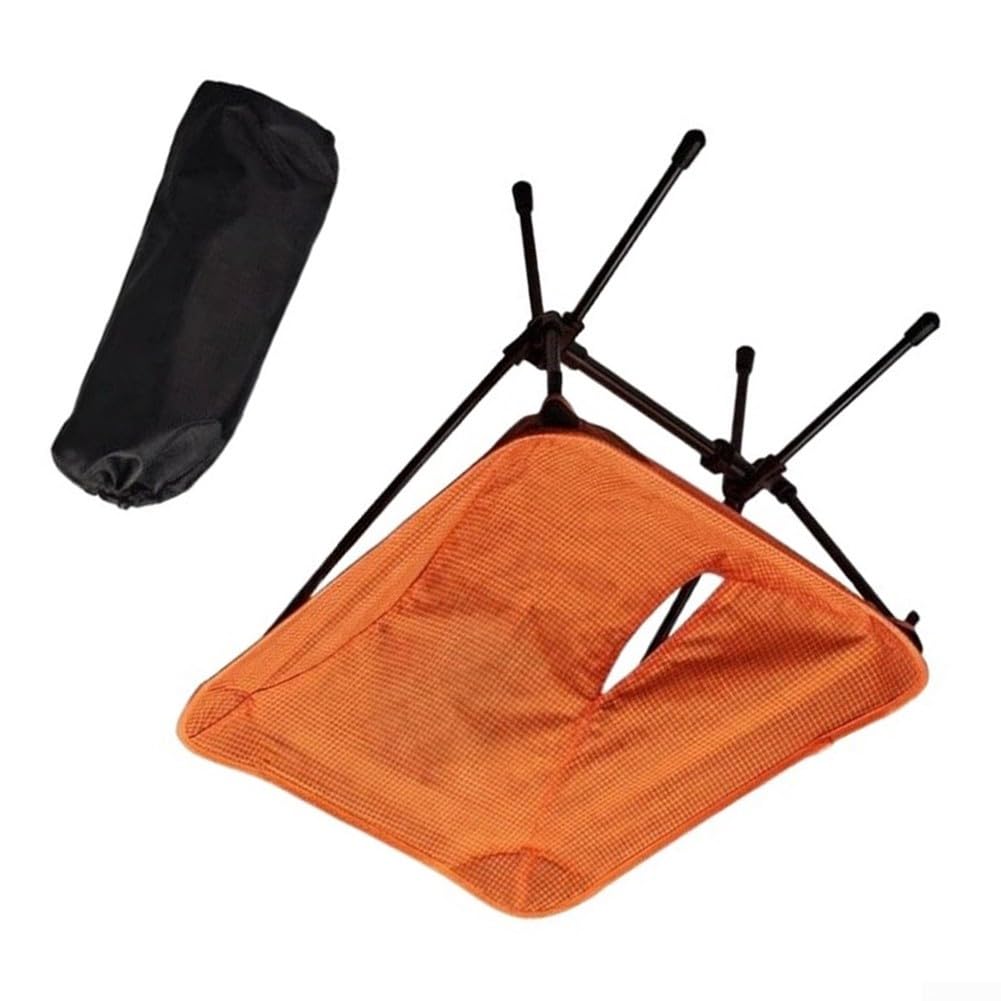 Silla ultraligera Moon 850g 7075 de aluminio para pesca (silla - naranja)