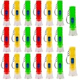 QTMMC 20 Pcs Mini Torches Keyring Torch Led Small Flashlight Pocket Keychain Colourful Bright Torches for Boys Girls Party Bags Reading Camping Hiking Outdoors Prizestiny Gift, Random Colors