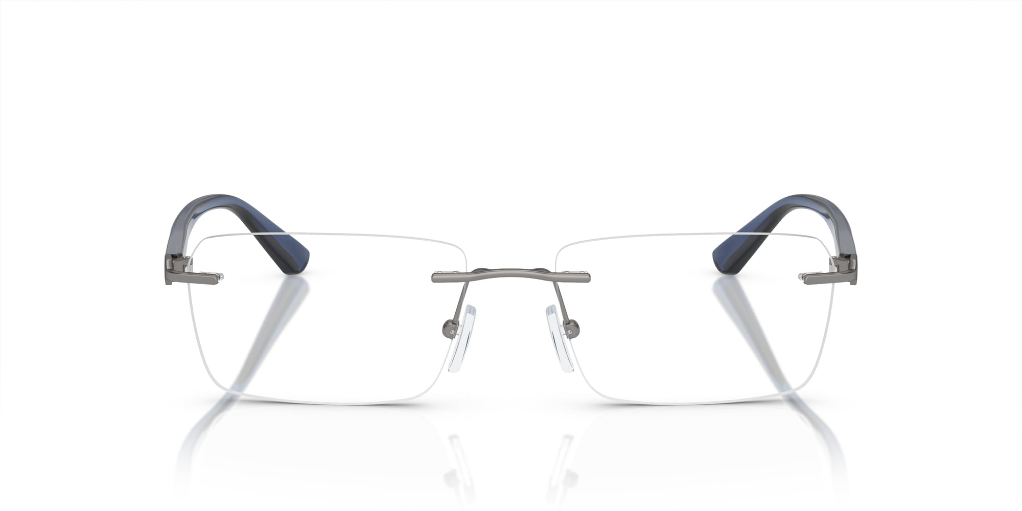 A|X ARMANI EXCHANGE Men's AX1064 Rectangular Prescription Eyewear Frames, Matte Gunmetal/Demo Lens, 56 mm