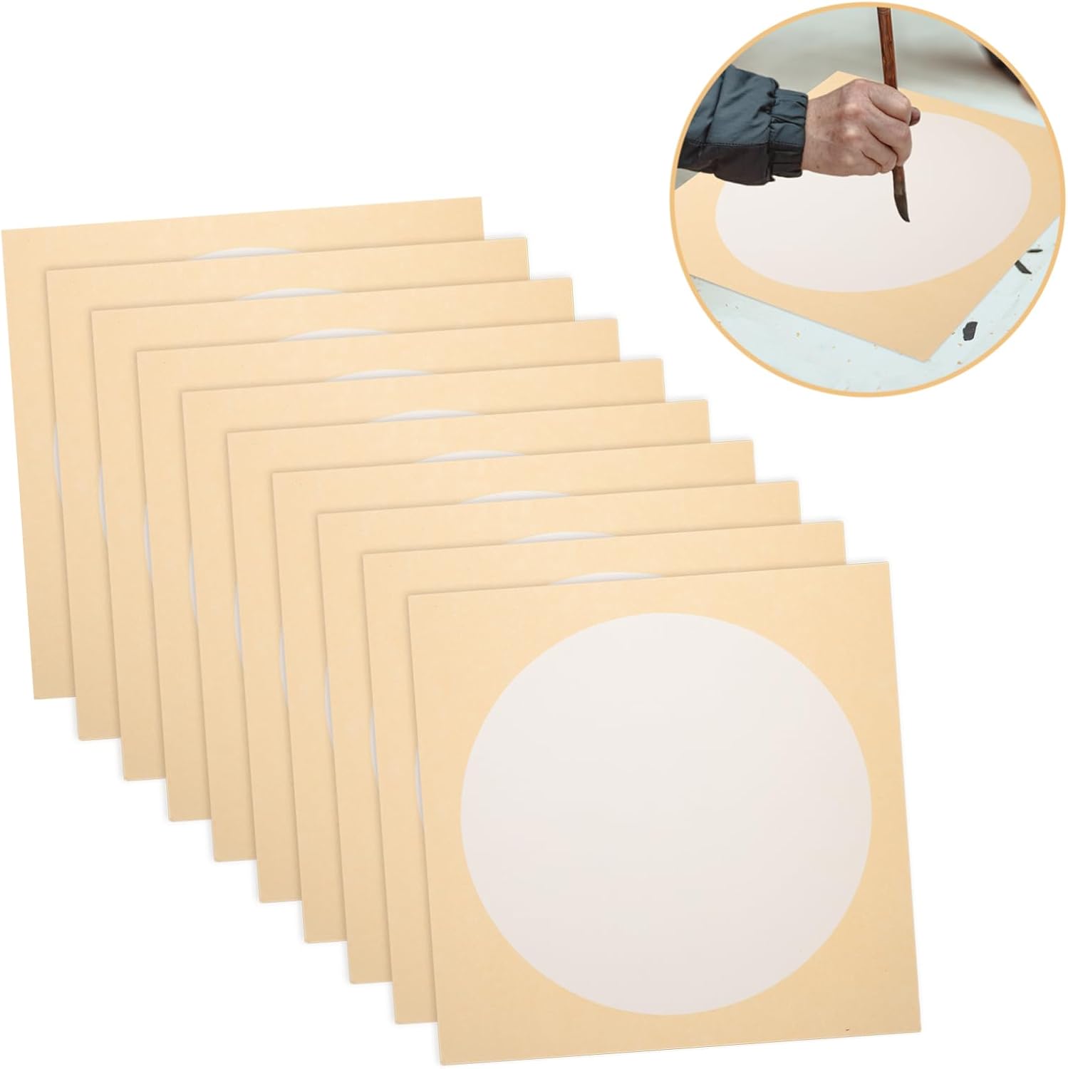 HAPINARY 10sheets Drawing Rice Paper Mirror Painting Paper Handmade Calligraphy Pack