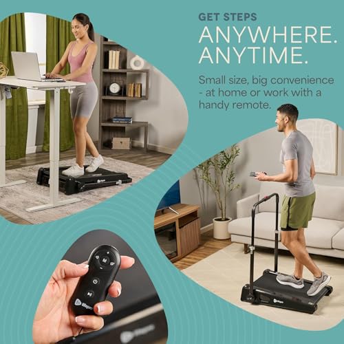 Image of LifePro PacerMini Compact Walking Pad Treadmill with Incline - Under Desk Walking Treadmill for Home Mini Apartment & Office Portable Low Profile Quiet Electric with Remote Control & LED Display