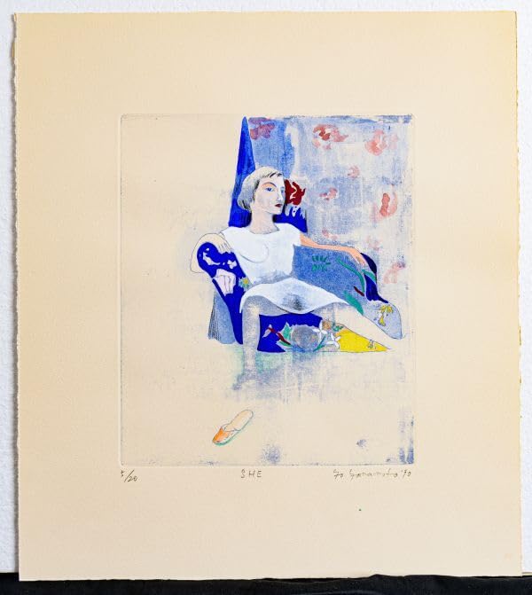 山本容子 【SHE（Folklorより）】1990年 手彩色