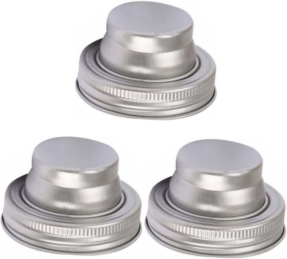 SHOWERORO 3 Pcs 304 Mason Lid Shaker Mini Mason Jars Bottle