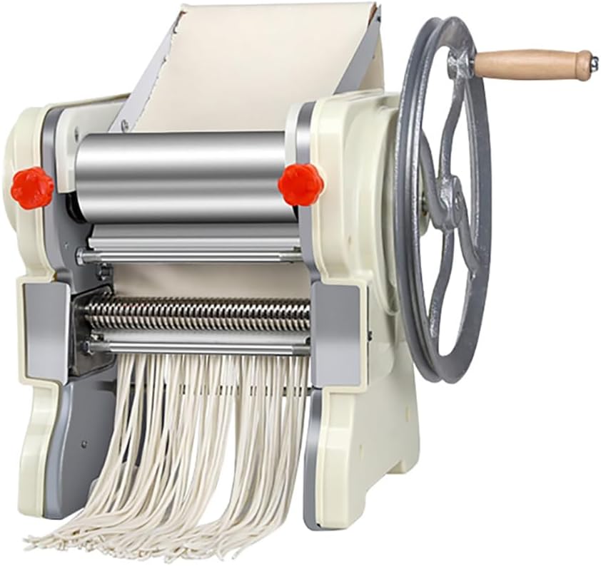 Manual Dough Roller, Stainless Stee Noodle Dumpling Pasta Maker, Making Machine Dumpling Wonton Dough Rolling Hanger Noodle Machin, for Fresh Fettuccine Spaghetti Lasagne