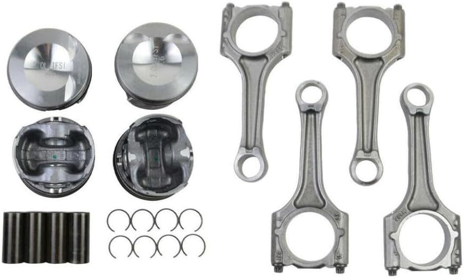 23mm AP01 Piston and Connecting Rod Set Compatible with 2.0 TSI Engines Fits Parts 06J198401D 06H198401A