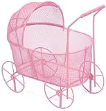 Red Co. Adorable Baby Shower Centerpiece, Decorative Stroller Carriage Basket, Pink, 8-inch