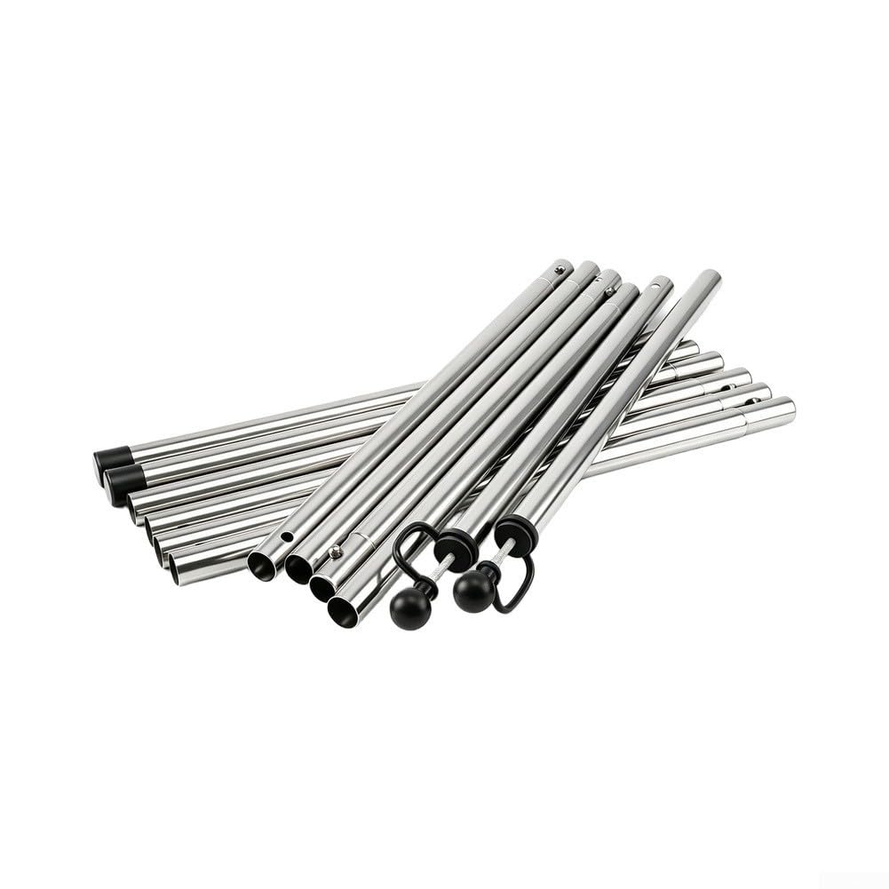 Pali Tarp Regolabili 80-228cm Acciaio Pali Tarp Regolabili 80-228cm | Acciaio , anti-corrosione, stabile con per vento per forte, 228cm max, ideale esterno