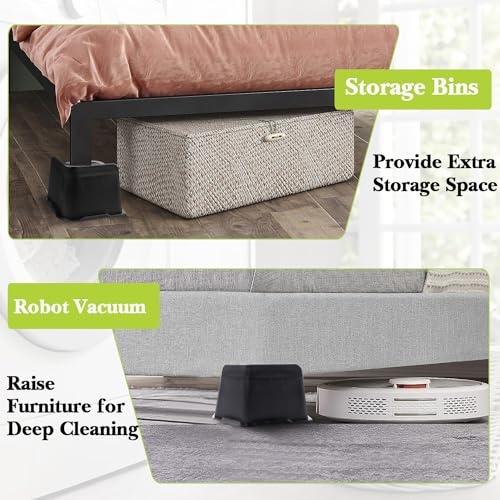 image for Yookwutar Bed Risers 2 inch, 3 inch, 4 inch, 6 inch, 8 inch Heavy Duty