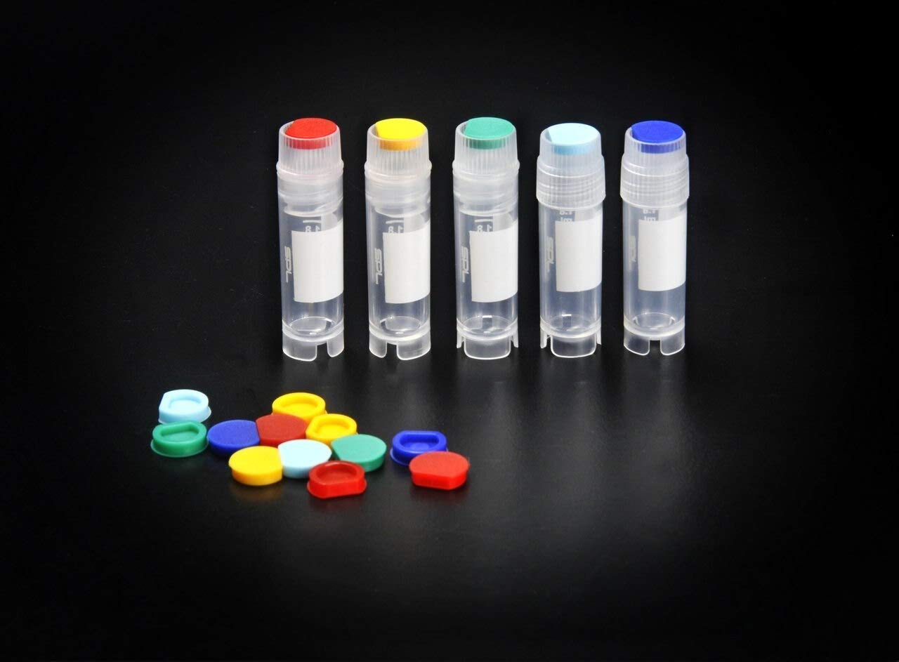 SPL Cryovial Vial Cap Insert, PP, 5 Colors, 100 per Color per Bag Case of 500