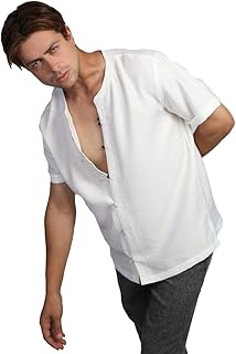 قميص رجالي كتان تصميم اسباني