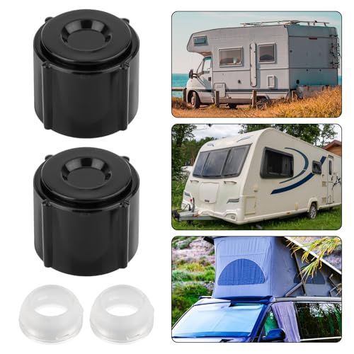 Image of BOXOB 2pcs Low Point Drain Seals and Caps, Plastic Silicone 1 /2 inch Hot and Cold Water Lines RV Water Heater Drain Plug Cap Practical Accessories for RV Campers Travel Trailers