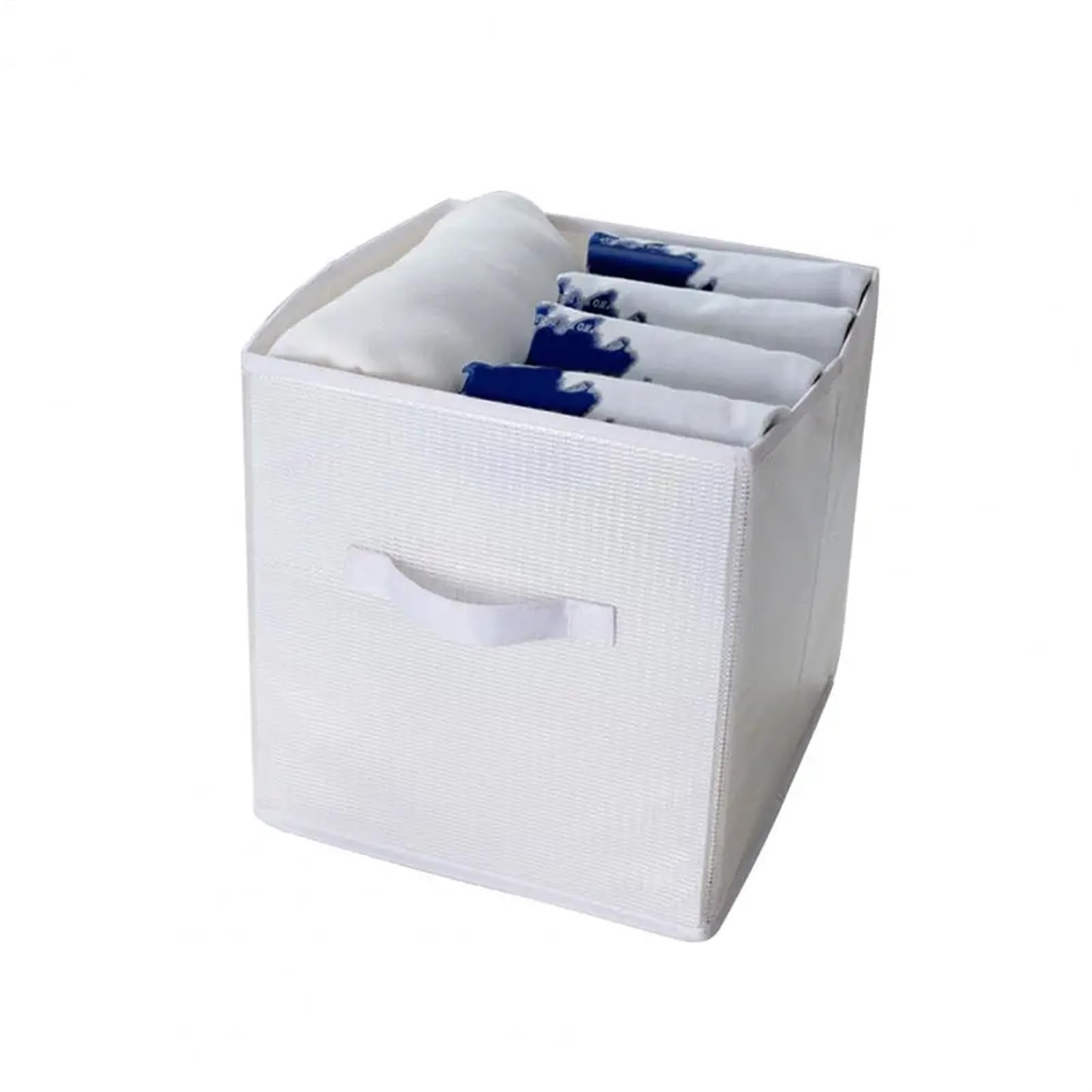 EWUHYFP Collapsible Storage Box Storage Box No Lid Foldable Sundries Organizer Collapsible Cube Shape Clothes Case Daily Use(WHITE)