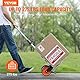 VEVOR Sackkarre Klappbar 125kg Transportkarre aus Aluminiumlegierung und Kunststoff Stapelkarre mit verstellbarem Griff 820-1105mm Faltbarer Trolley inkl. Bindeseil kompakte Größe zum Verstauen