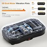 Vibration Plate Exercise Machine with APP, 3D Dual Motor Vibration Plate 199 Adjustable Speed, Vibrating Plate Automatic Mode P1-P7, 450 Lbs Capacity Shake Plate with Remote Control